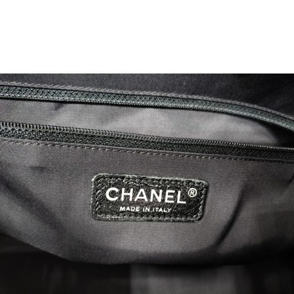 44244 9 Chanel Paris Biarritz Leather Tote Bag Black