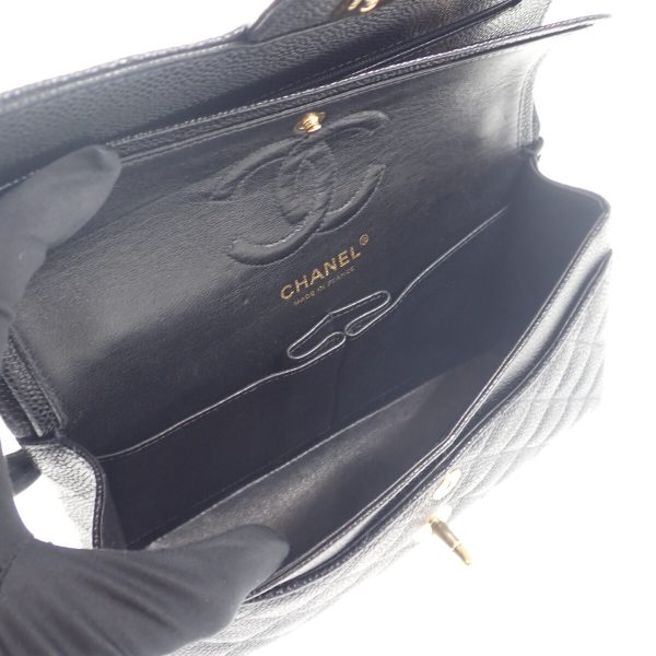 442472 05 Chanel Small Handbag Shoulder Black Matelasse 23