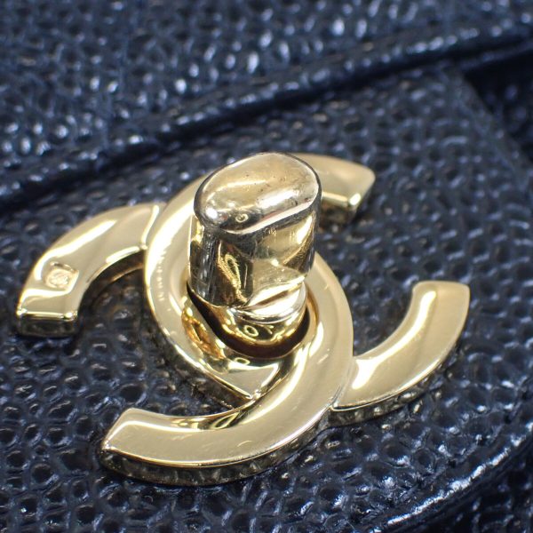 442472 09 Chanel Small Handbag Shoulder Black Matelasse 23