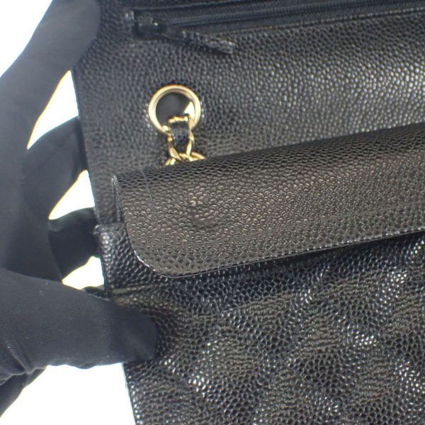 442472 10 Chanel Small Handbag Shoulder Black Matelasse 23