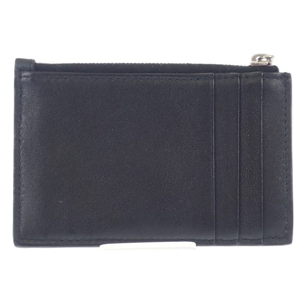 442522 02 Celine Zip Card Holder Case Pass Coin Purse Black