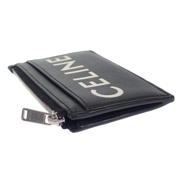 442522 03 Celine Zip Card Holder Case Pass Coin Purse Black