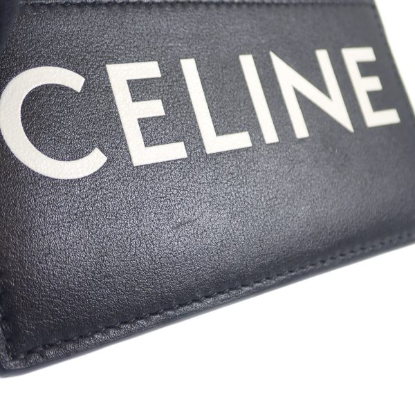 442522 06 Celine Zip Card Holder Case Pass Coin Purse Black