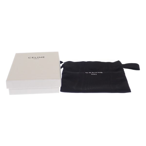 442522 08 Celine Zip Card Holder Case Pass Coin Purse Black