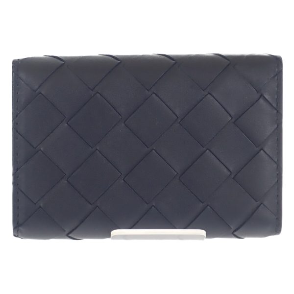 442666 03 Bottega Veneta Key Case Intrecciato Nero Black