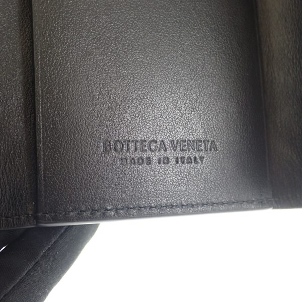 442666 06 Bottega Veneta Key Case Intrecciato Nero Black