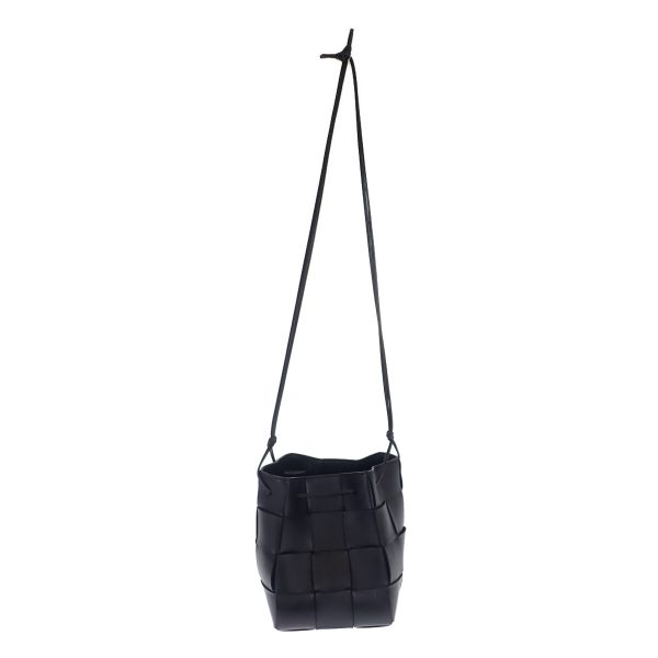 442687 05 Bottega Veneta Cassette Bucket Shoulder Bag Black