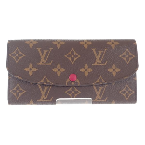 442807 02 Louis Vuitton Emily Long Wallet Brown Fuchsia