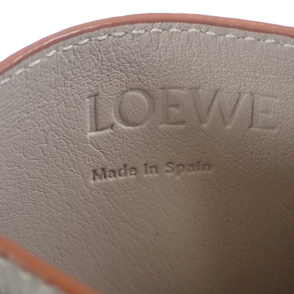 442856 06 Loewe Anagram Card Holder Light Ghost Beige