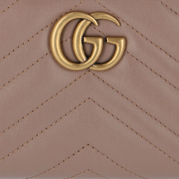 443123dtd1t5729 3 GUCCI GG Marmont Zip Round Wallet Beige