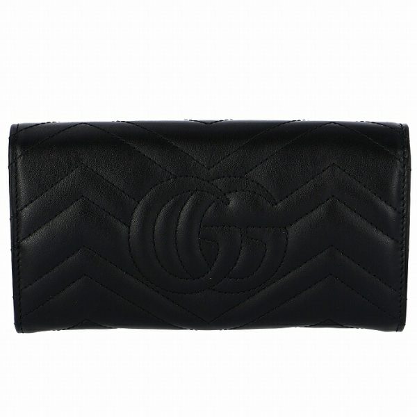 443436dtd1t1000 2 GUCCI GG Marmont Bifold Wallet Black