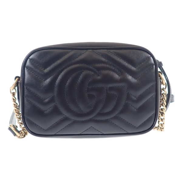 443529 03 Gucci GG Marmont Quilted Mini Shoulder Bag Black