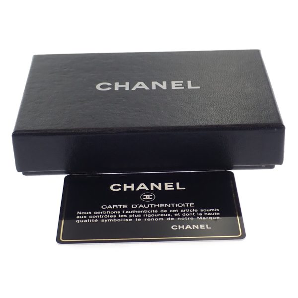 443537 09 Chanel Cocomark Card Case Calfskin Black