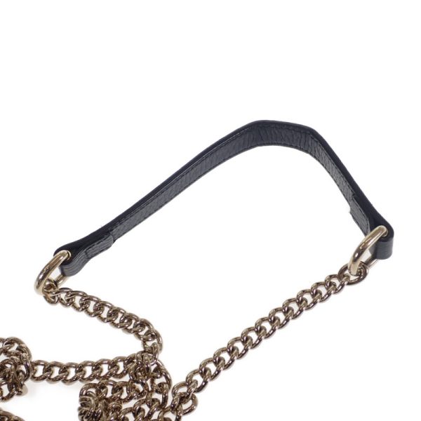 443569 14 Gucci Interlocking G Chain Shoulder Bag Black