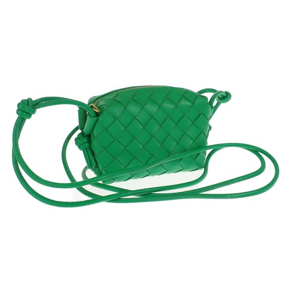 443702 01 Bottega Veneta Mini Loop Camera Bag Parakeet Green