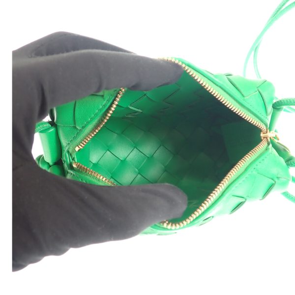 443702 06 Bottega Veneta Mini Loop Camera Bag Parakeet Green