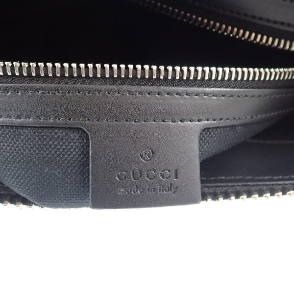 443763 08 Gucci GG Supreme Messenger Shoulder Bag Black