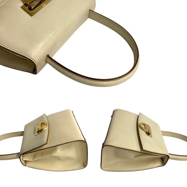 443j240422082 6 Celine Vintage Logo Metal Calf Leather Mini Tote Bag White