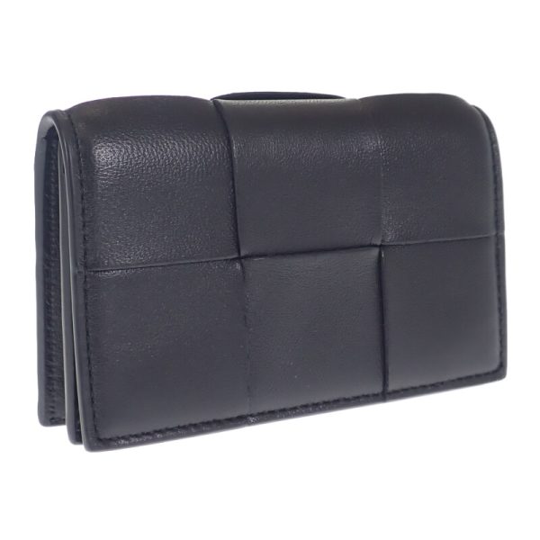 444002 01 Bottega Veneta Cassette Business Card Case Black