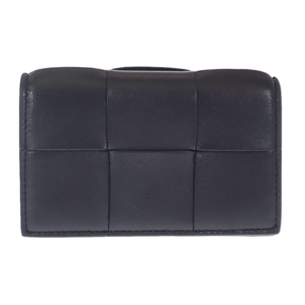 444002 02 Bottega Veneta Cassette Business Card Case Black