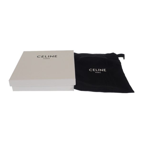 444160 08 Celine Coin Card Case Triomphe Canvas White