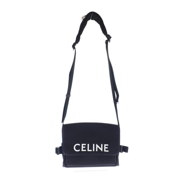 444172 02 Celine Small Trekking Messenger Shoulder Bag Black