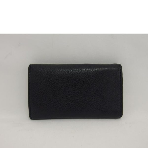 44424 2 Prada Vitello Grain 6 Key Case Black