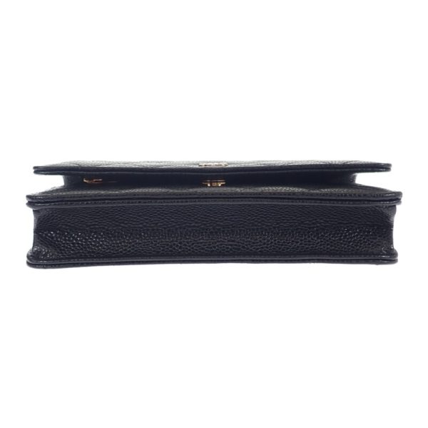 444324 06 Chanel Matelasse Chain Wallet Shoulder Black