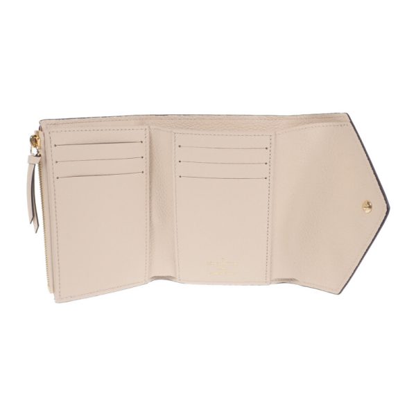 444514 05 Louis Vuitton Tri fold Wallet Creme Ivory