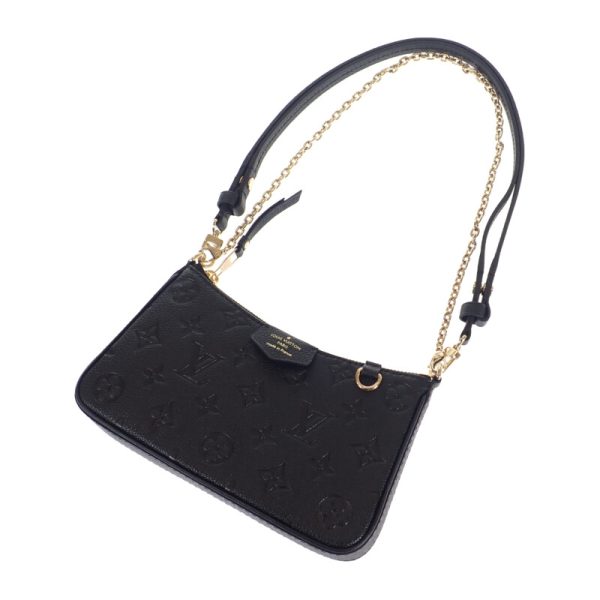 444733 02 Louis Vuitton Easy Pouch Chain Shoulder Noir Black