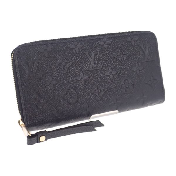 444761 01 Louis Vuitton Zippy Long Round Wallet Noir Black