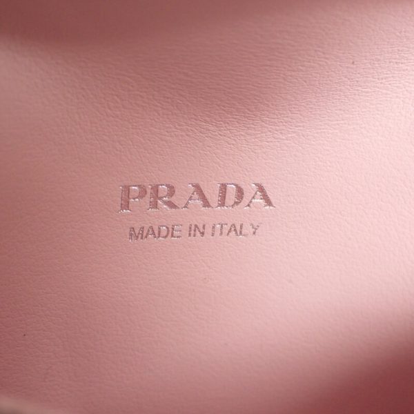 444811 07 Prada Triangle Case Business Card Holder Pink