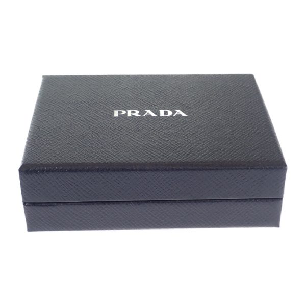 444811 09 Prada Triangle Case Business Card Holder Pink