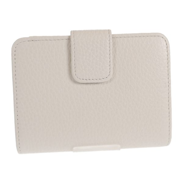 444903 03 Prada Vitello Dyno Leather Bifold Wallet White