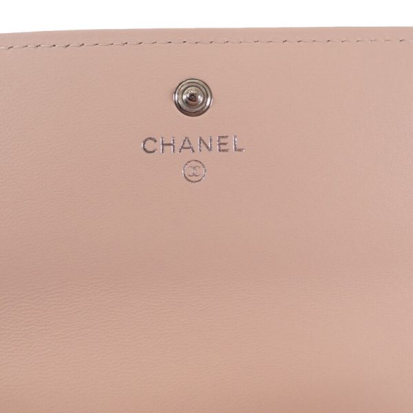 445030 07 Chanel Coco Star Flap Long Wallet Light Pink