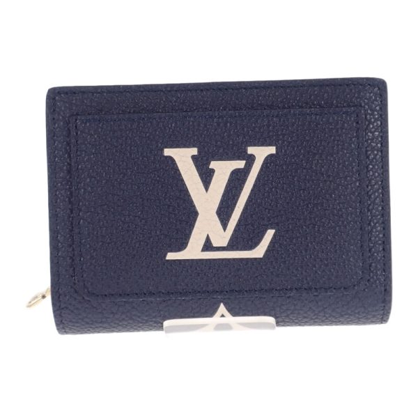 445305 02 Louis Vuitton Bifold Wallet Empreinte Navy Creme