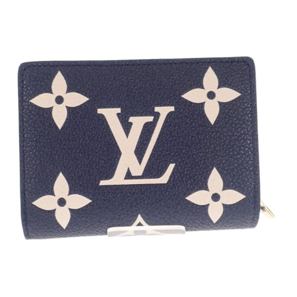 445305 03 Louis Vuitton Bifold Wallet Empreinte Navy Creme