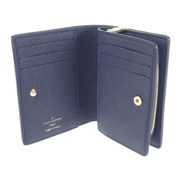 445305 07 Louis Vuitton Bifold Wallet Empreinte Navy Creme