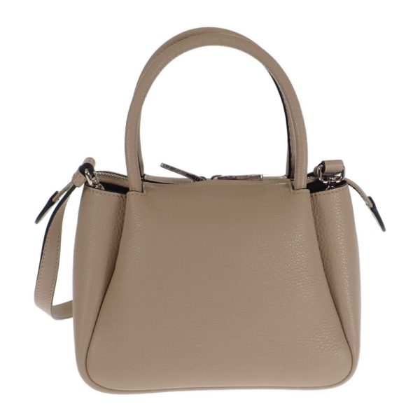 445498 03 Prada Zipper Closure Handbag Shoulder Sand Beige