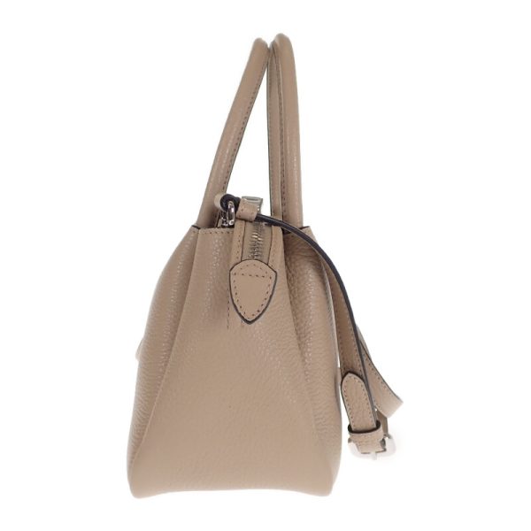 445498 04 Prada Zipper Closure Handbag Shoulder Sand Beige