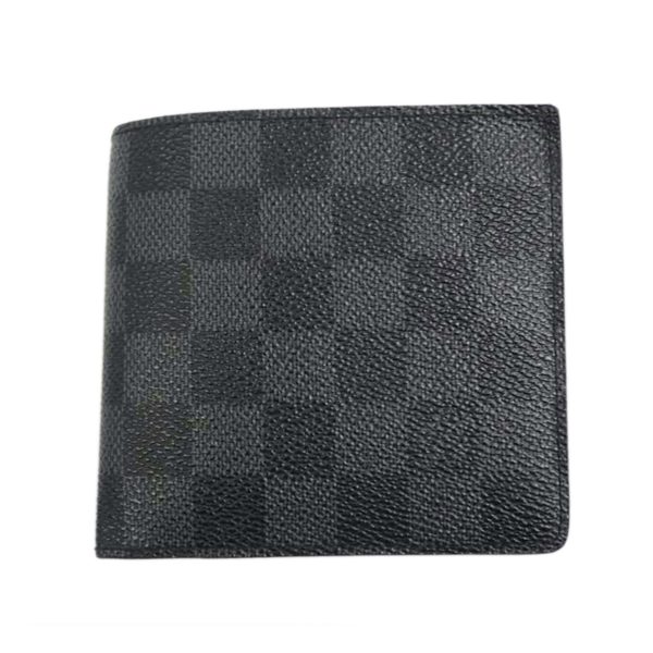 44553 1 Louis Vuitton Portefeuil Marco Damier Graphite Wallet Black