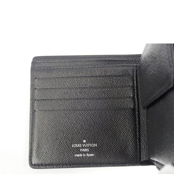 44553 4 Louis Vuitton Portefeuil Marco Damier Graphite Wallet Black