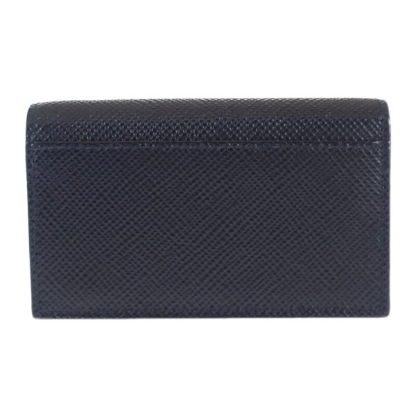 445566 03 Prada Saffiano Business Card Holder Black