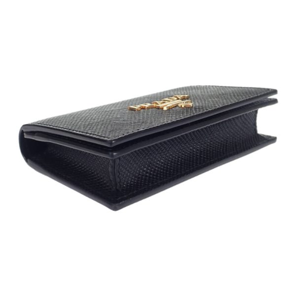 445566 04 Prada Saffiano Business Card Holder Black