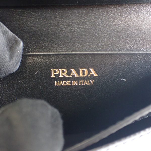 445566 07 Prada Saffiano Business Card Holder Black