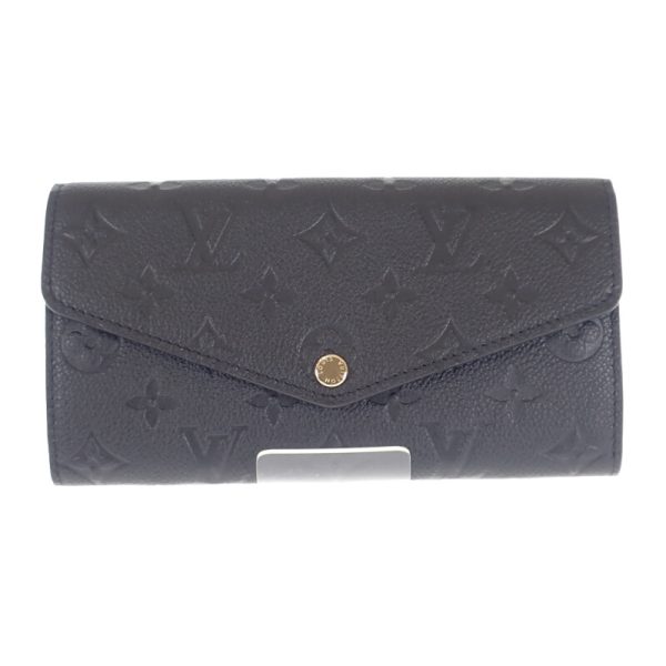 445829 02 Louis Vuitton Sala Long Wallet Bi fold Noir Black