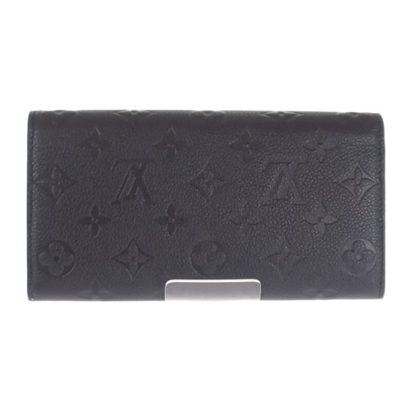 445829 03 Louis Vuitton Sala Long Wallet Bi fold Noir Black