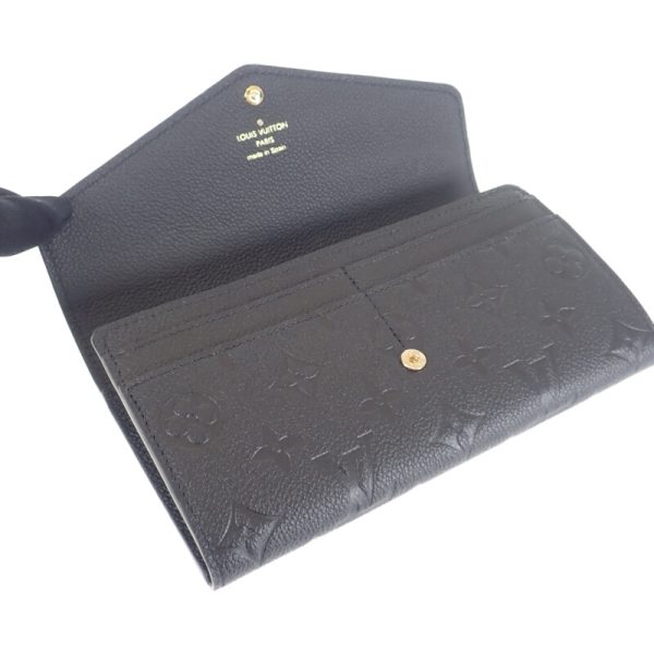 445829 05 Louis Vuitton Sala Long Wallet Bi fold Noir Black