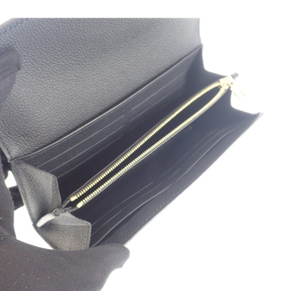 445829 06 Louis Vuitton Sala Long Wallet Bi fold Noir Black