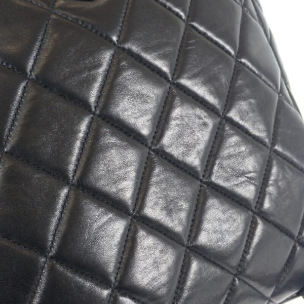 445846 14 Chanel Matelasse Chain Backpack Rucksack Black